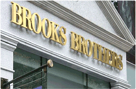 BROOKS BROTHERS 간판 사진